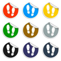 Imprint soles shoes icon shoes print icon vector illustration N5