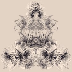Flowers Roses lilies and camomile