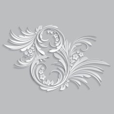 Flowers and floral elements cut from paper N3