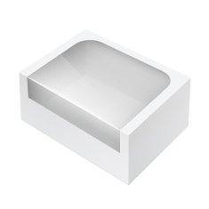 Package white Box with a transparent window