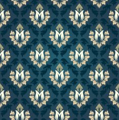 Colorful seamless damask