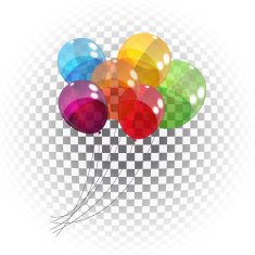 Color Glossy Balloons Background Vector Illustration N164