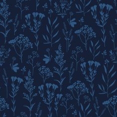 Seamless hand-drawn floral pattern with herbs N27