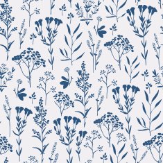 Seamless hand-drawn floral pattern with herbs N37