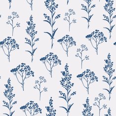 Seamless hand-drawn floral pattern with herbs N41