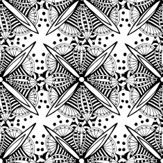 Vector ornamental background with doodle graphic flowers N2