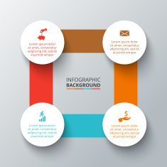Vector square with circles for infographic N2
