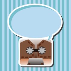 Audiotape theme elements vector eps N68