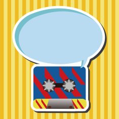 Audiotape theme elements vector eps N77