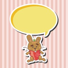 animal rabbit cartoon theme elements N20