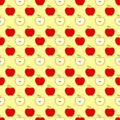 Vintage style red apples pattern