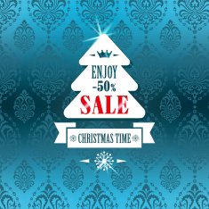 Christmass tree sale label