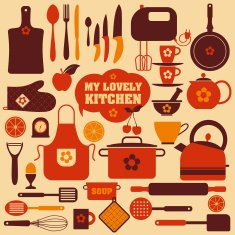 Kitchen set icons N4