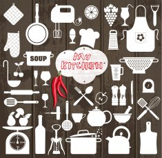 Kitchen set icons N6