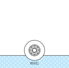 Car wheel icon Automobile service sign N5