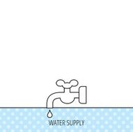 Water supply icon Crane with drop sign N2