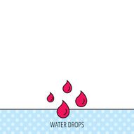 Water drops icon Rain or washing sign N4