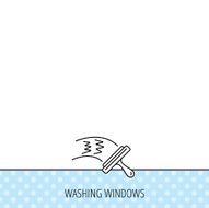 Washing windows icon Cleaning sign N5