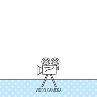 Video camera icon Retro cinema sign N12