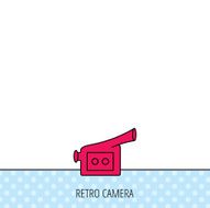 Video camera icon Retro cinema sign N14