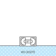 Video cassette icon VHS tape sign N5