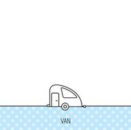 Travel van icon Holiday camper sign N4