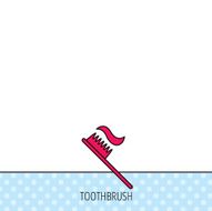Toothbrush icon Toothpaste sign N5
