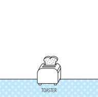 Toaster icon Sandwich machine sign N4