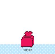 Toaster icon Sandwich machine sign N5
