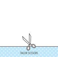 Tailor scissors icon Hairdressing sign N11