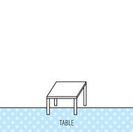 Table icon Furniture desk sign N4