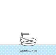 Swimming pool icon Jumping into water sign N3