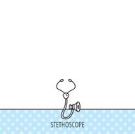 Stethoscope icon Medical doctor equipment N4