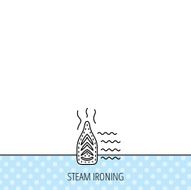 Steam ironing icon Iron housework tool sign N7