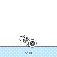 Burning wheel icon Speed or Race sign N2
