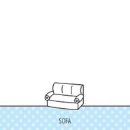 Sofa icon Comfortable couch sign N5