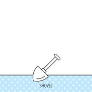 Shovel icon Garden equipment sign N5