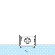 Safe icon Money deposit sign N23