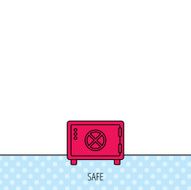 Safe icon Money deposit sign N24
