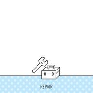 Repair toolbox icon Wrench key sign N5