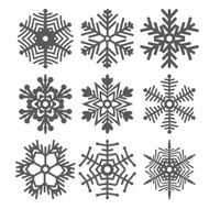 Watercolor snowflakes Vector N4