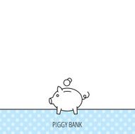 Piggy bank icon Money economy sign N7