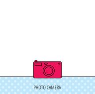 Photo camera icon Photographer equipment sign N5