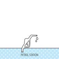 Gasoline pump nozzle icon Petrol station sign N3