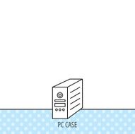 Computer server icon PC case or tower sign N8