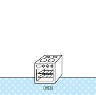 Oven icon Electric stove sign N5