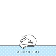 Motorcycle helmet icon Biking sport sign N10
