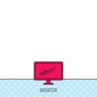 PC monitor icon Led TV sign N8