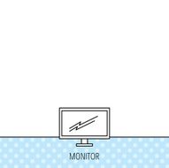 PC monitor icon Led TV sign N9