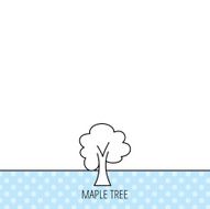 Maple tree icon Forest wood sign N8